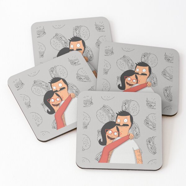 Item preview, Bob and Linda Belcher – Bob’s Burgers Couple Fan Art - Grey background designed and sold by fifisu.