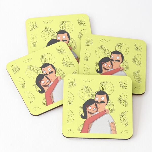 Item preview, Bob and Linda Belcher – Bob’s Burgers Couple Fan Art - Yellow background designed and sold by fifisu.