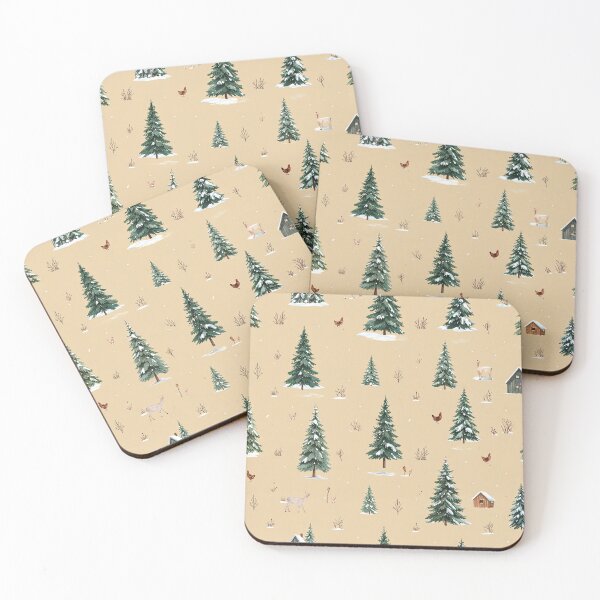 Item preview, Brown Green Rustic Winter Seamless Christmas Pattern designed and sold by FuzionRaptor.