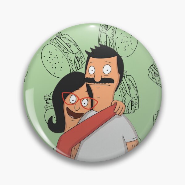Item preview, Bob and Linda Belcher – Bob’s Burgers Couple Fan Art - Green background designed and sold by fifisu.