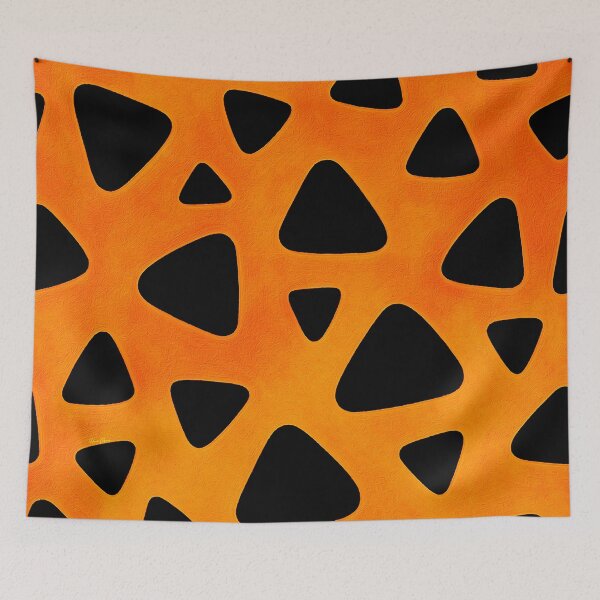 Item preview, Prehistoric Caveman Pattern Orange Stone Age Retro Animal Print Art    designed and sold by Hen-C-Art.
