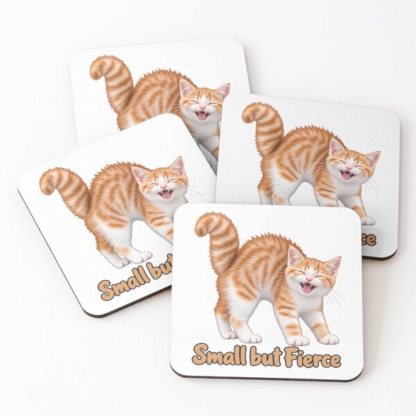 Item preview, Small but Fierce Ginger Kitten with Attitude designed and sold by EllieGantDesign.