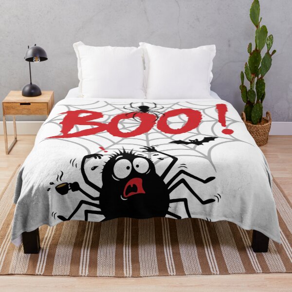 Item preview, Boo Funny Startled Spider Spilling Coffee Halloween designed and sold by YasminTaha.