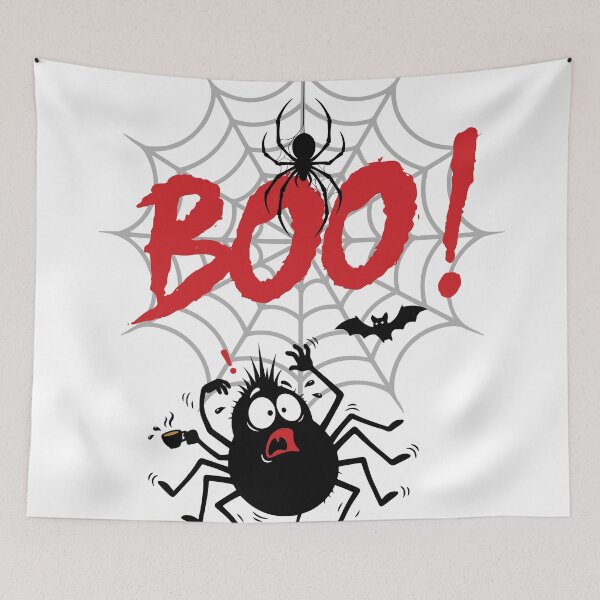 Item preview, Boo Funny Startled Spider Spilling Coffee Halloween designed and sold by YasminTaha.