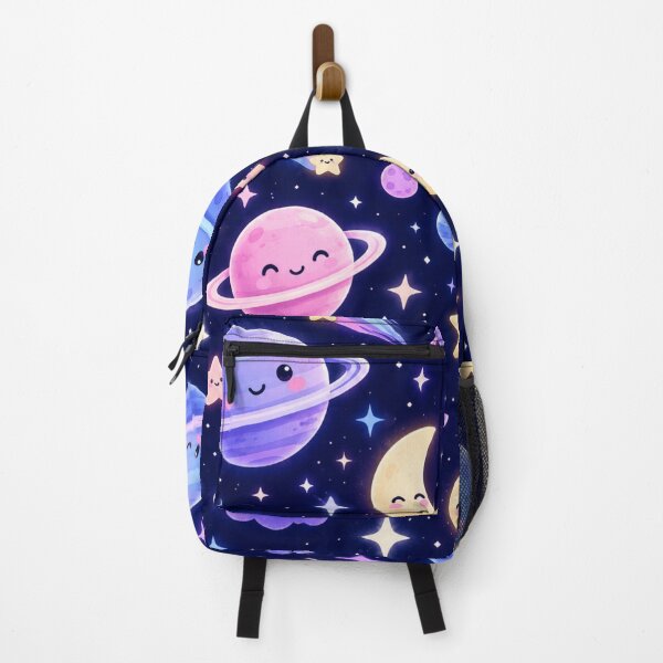 Item preview, Cute Kawaii Space Planets And Stars Pattern designed and sold by ShivCraft Studio.