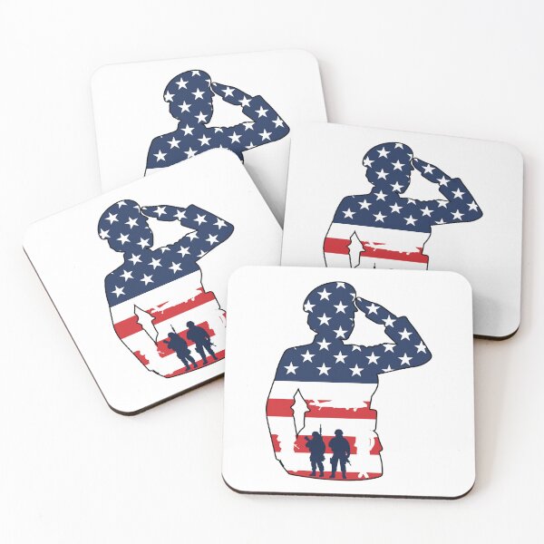 Item preview, Veteran Salute - American Flag Soldier Silhouette designed and sold by Marshallamoakohene.