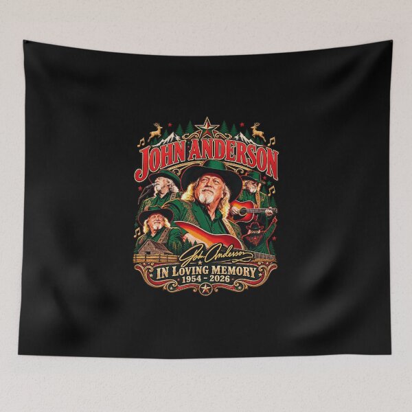 Item preview, John Anderson In Loving Memory Ugly Christmas Sweater, Country Music Legend Holiday designed and sold by Minas-Photos.