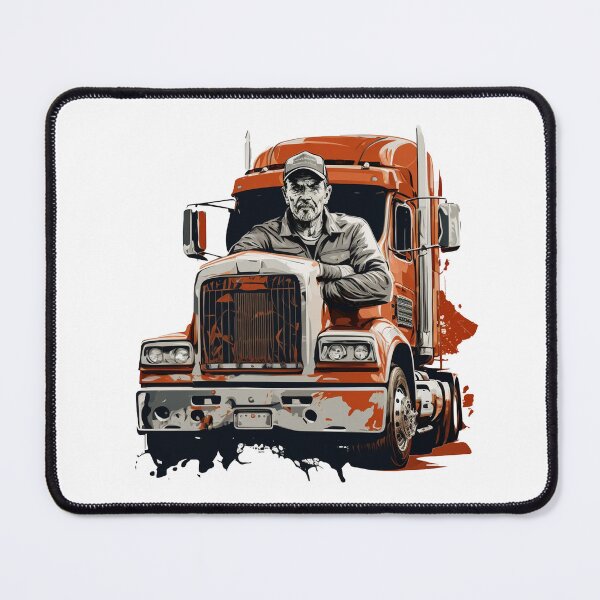 Item preview, Orange Semi Truck and Driver designed and sold by Apex Designs.