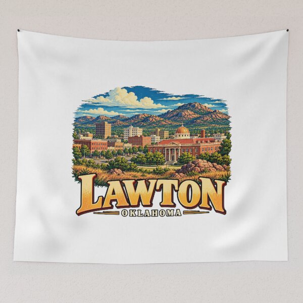 Item preview, Vintage Lawton Oklahoma Travel Souvenir Landmark Gift designed and sold by MichaeIRellov.