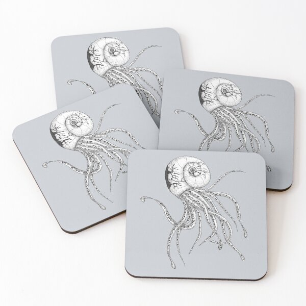 Item preview, Nautilus with tentacles, pen and ink design designed and sold by BHG Art & Designs.