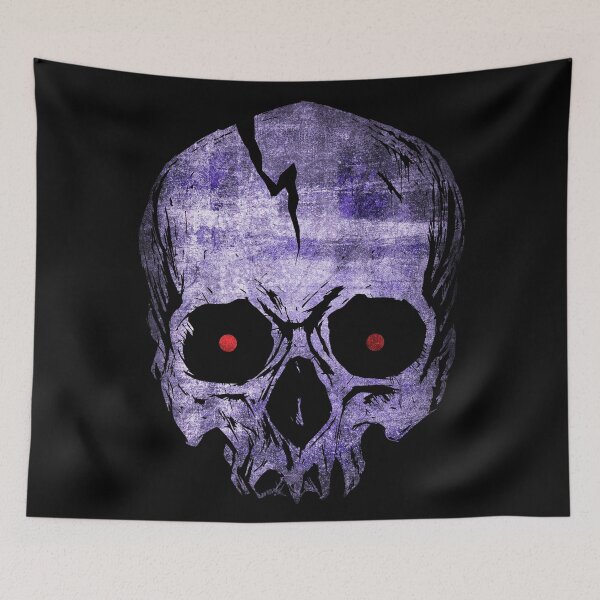 Item preview, Red Eyed Violet Skull Distressed Grunge Horror Graphic designed and sold by Ghoul Enterprises.