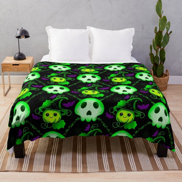 Item preview, Cute Halloween Pumpkins and Ghosts Pattern - Purple designed and sold by PatternXOXO.