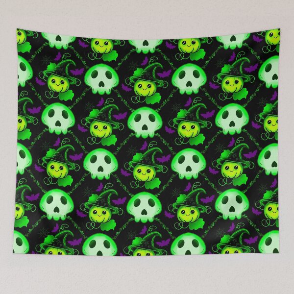 Item preview, Cute Halloween Pumpkins and Ghosts Pattern - Purple designed and sold by PatternXOXO.