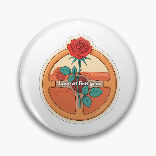 Item preview, Vintage Steering Wheel with Red Rose designed and sold by NiftyWrx.