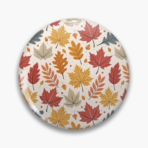 Item preview, Nordic Maple & Oak Leaves | Scandinavian Autumn Folk designed and sold by Shuga-Design.