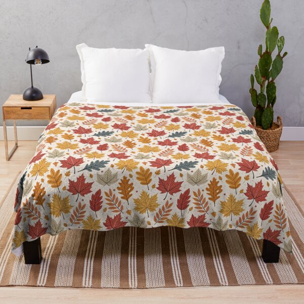 Item preview, Nordic Maple & Oak Leaves | Scandinavian Autumn Folk designed and sold by Shuga-Design.