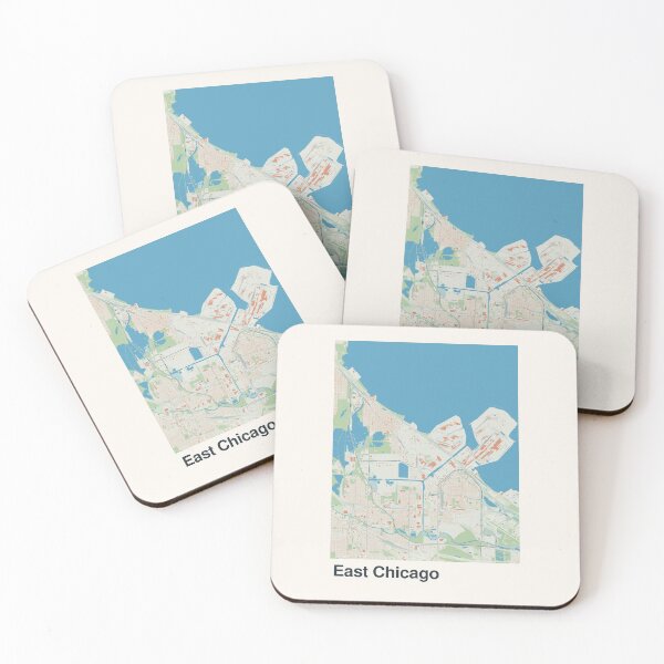 Item preview, East Chicago Minimalistic Map Art designed and sold by MapsNerd.