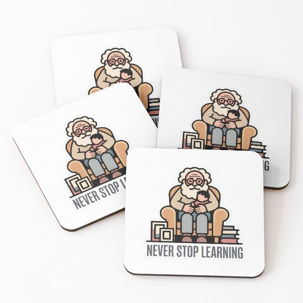 Item preview, Wise Grandfather with 'Never Stop Learning' Quote designed and sold by NiftyWrx.
