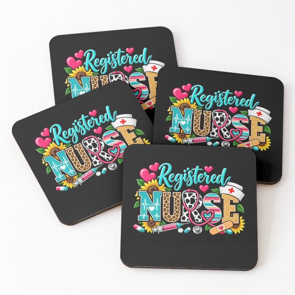 Item preview, Colorful Registered Nurse Design with Hearts and Flowers designed and sold by rafaeltto.