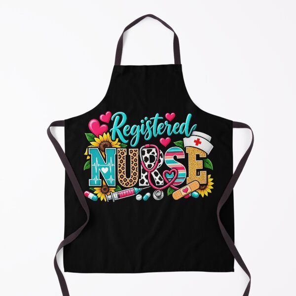 Item preview, Colorful Registered Nurse Design with Hearts and Flowers designed and sold by rafaeltto.