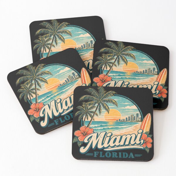 Item preview, This is a tropical beach design for Miami, Florida designed and sold by RBBeachDesigns.