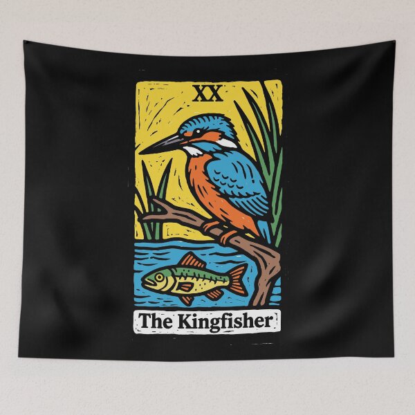 Item preview, Kingfisher Perched in a Serene Pond designed and sold by BRU Design.