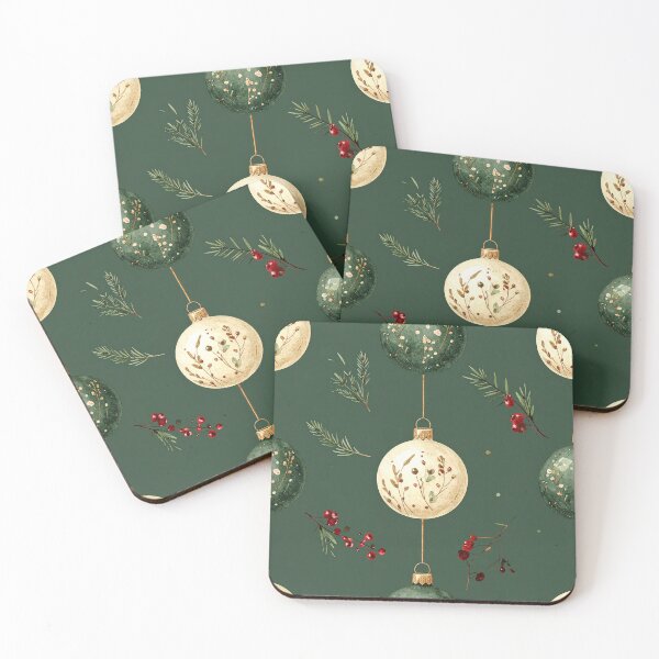 Item preview, Green Rustic Winter Seamless Christmas Pattern designed and sold by FuzionRaptor.