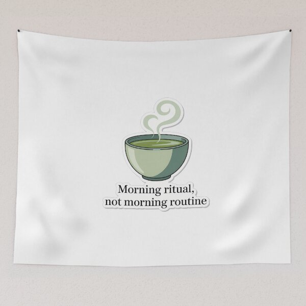 Item preview, Matcha Ritual Quote Art designed and sold by NiftyWrx.