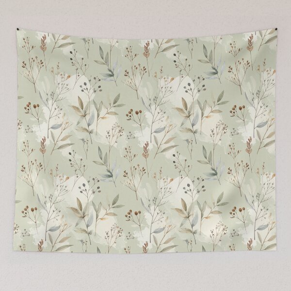 Item preview, Green Rustic Winter Seamless Christmas Pattern designed and sold by FuzionRaptor.