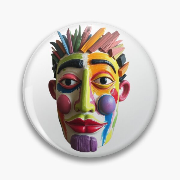 Item preview, Colour Splash Abstract Tribal Face designed and sold by TheGoodShelf7.