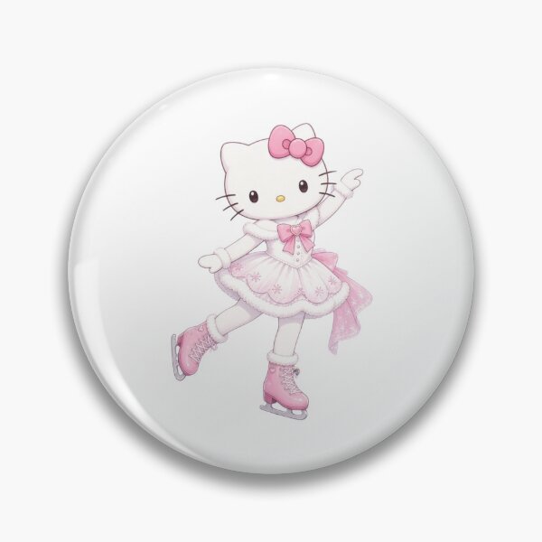 Item preview, Hello Kitty Ice Skating – Kawaii Retro Winter Aesthetic Cute Christmas Holiday Design designed and sold by rfd2.
