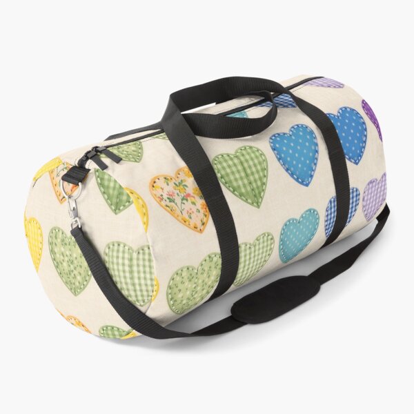 Item preview, Rainbow Hearts Patchwork in Gingham Polka Dot and Floral designed and sold by FrostyForge.