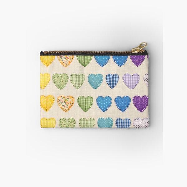 Item preview, Rainbow Hearts Patchwork in Gingham Polka Dot and Floral designed and sold by FrostyForge.