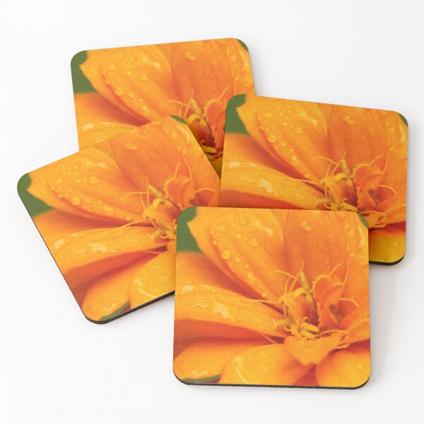 Item preview, Orange Zinnia Macro Photograph designed and sold by jillington_b.