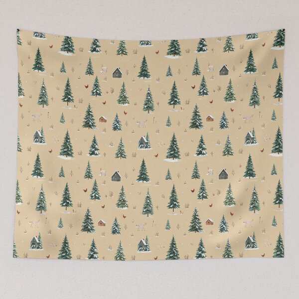 Item preview, Brown Green Rustic Winter Seamless Christmas Pattern designed and sold by FuzionRaptor.