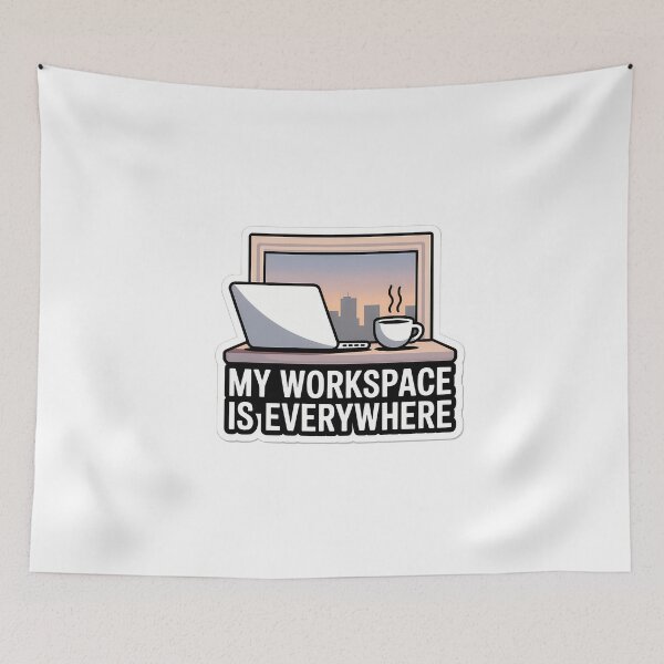 Item preview, Minimalist Digital Nomad Workspace Quote designed and sold by NiftyWrx.