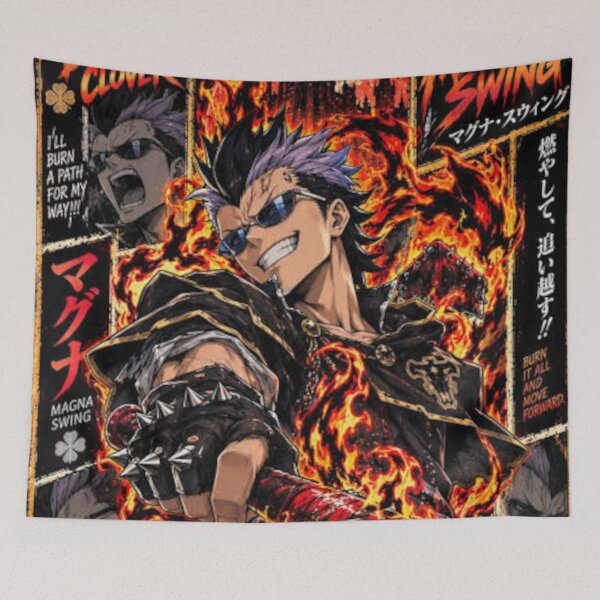Item preview, Magna Swing The Underdog – Black Clover Fire Magic designed and sold by Animeheam.