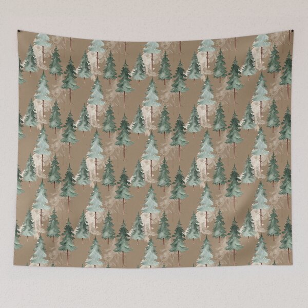 Item preview, Brown Green Rustic Winter Seamless Christmas Pattern designed and sold by FuzionRaptor.