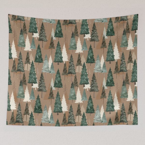 Item preview, Brown Green Rustic Winter Seamless Christmas Pattern designed and sold by FuzionRaptor.
