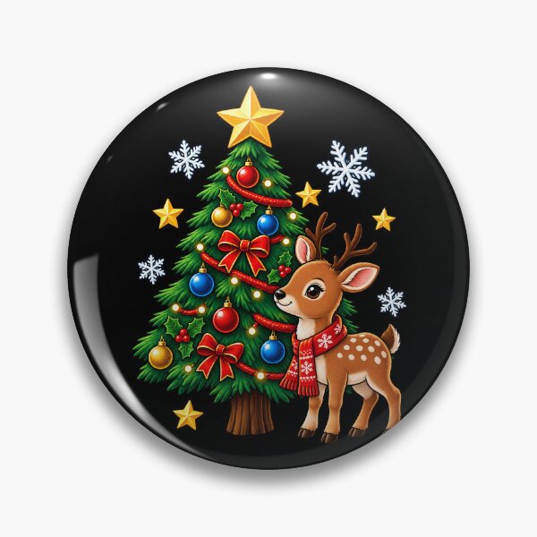 Item preview, Cute reindeer with Christmas tree and decorations designed and sold by rafaeltto.