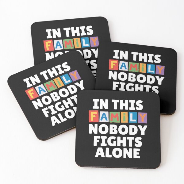 Item preview, In This Family Nobody Fights Alone Colon Cancer Awareness Family Support designed and sold by Dondonmart.