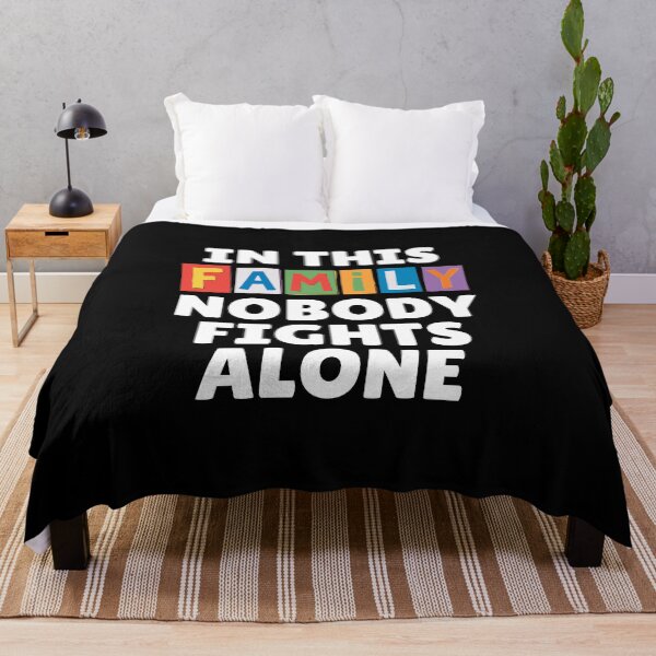 Item preview, In This Family Nobody Fights Alone Colon Cancer Awareness Family Support designed and sold by Dondonmart.