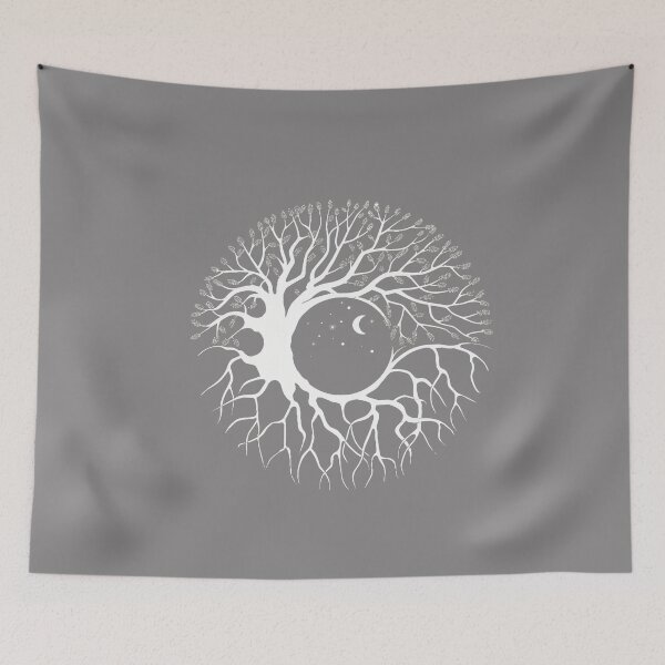 Item preview, Tree of Life Moon Stars Cosmos Circle Black-66 designed and sold by EmeryCoulter.