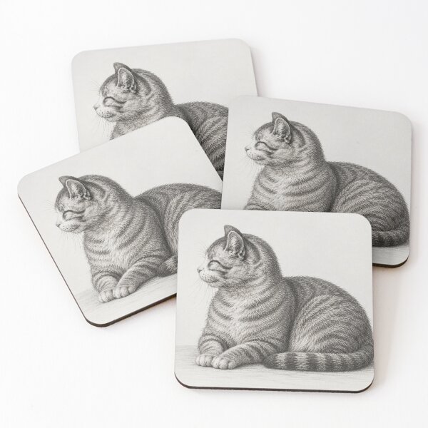 Item preview, Peaceful Resting Tabby Cat designed and sold by MyrtisHall.