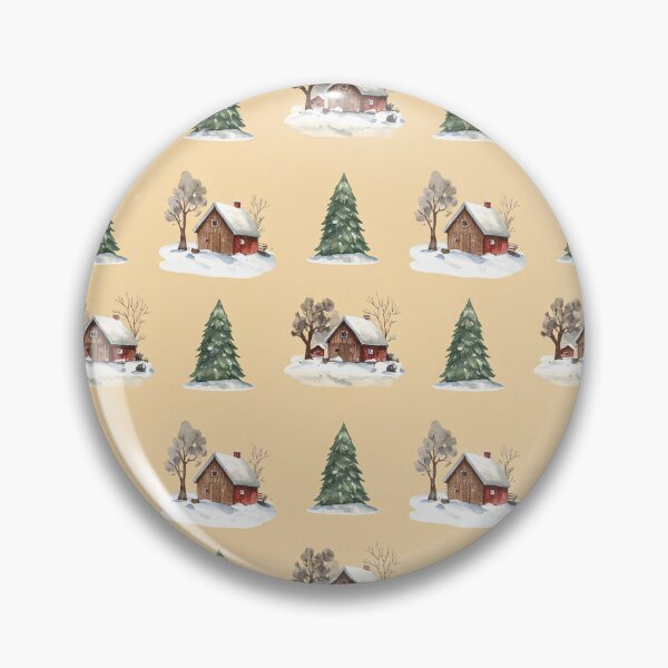 Item preview, Brown Green Rustic Winter Seamless Christmas Pattern designed and sold by FuzionRaptor.