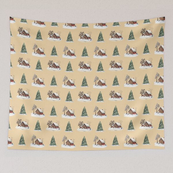 Item preview, Brown Green Rustic Winter Seamless Christmas Pattern designed and sold by FuzionRaptor.