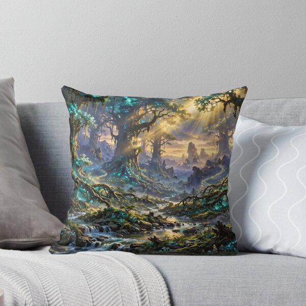 Item preview, Stunning Fantasy Forest Bathed in Sunlight designed and sold by Fanta-sticky.