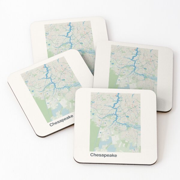 Item preview, Chesapeake Minimalistic Map Art designed and sold by MapsNerd.