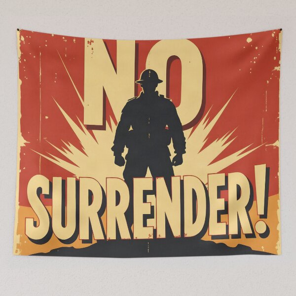 Item preview, No Surrender! | Vintage Propaganda Poster Art designed and sold by Mr-Saxon.