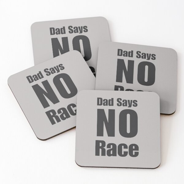Item preview, Dad Says No Race Funny Car Enthusiast Typography designed and sold by PrintAndRoast.